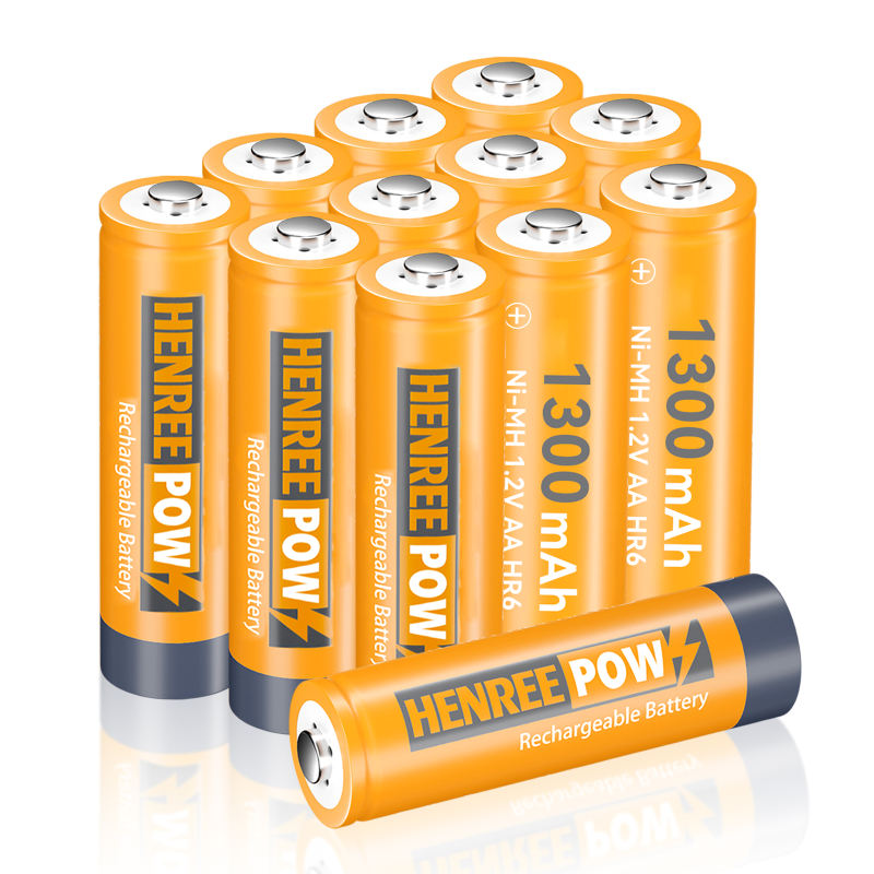 HenreeNow 1.2V 1300mah Aa Ni-MH Rechargeable roj teeb