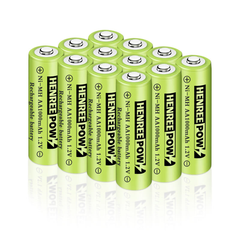 HenreeW 1.2V 600MAH AA Ni-MH Rechargeable roj teeb