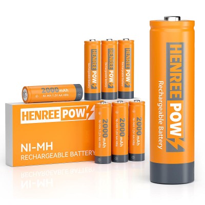 Henreepow AA 2000mah 1.2V Muaj Peev Xwm Ni-MH Rechargeable roj teeb