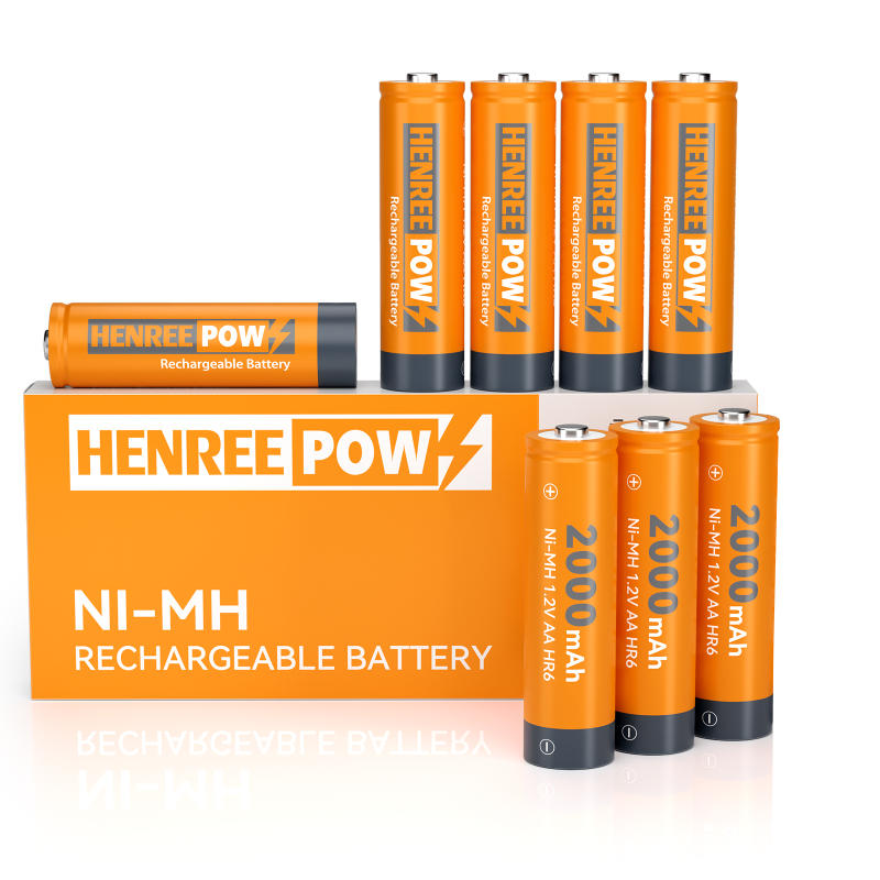 Henreepow AA 2000mah 1.2V Muaj Peev Xwm Ni-MH Rechargeable roj teeb